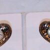 Sterling heart/CZ earrings