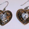 Sterling heart/CZ earrings - Image 2