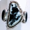 White buffalo sterling ring